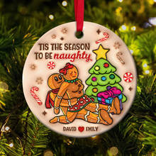 Load image into Gallery viewer, Personalized Naughty Gingerbread Ornament – Fun & Unique Valentine’s Day Gifts for Couples Ornament PopCulturePrints