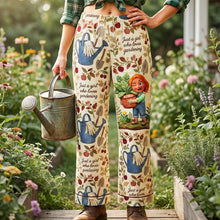 Load image into Gallery viewer, Just a Girl Who Loves Gardening Pajama Pants - Personalized Gifts for Gardeners Pajama Pant PopCulturePrints