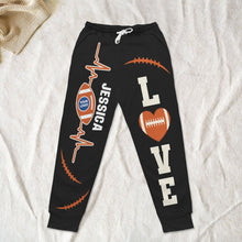 Load image into Gallery viewer, Personalized Football Lover Sweatpants Shorts and Pants PopCulturePrints