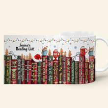 Load image into Gallery viewer, Custom Christmas Book Lover Mug - Personalized Gift Coffee Mug PopCulturePrints