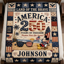 Load image into Gallery viewer, Freedom Feels Like Summer Blanket - Personalized Gifts for Patriotic Souls Blanket PopCulturePrints