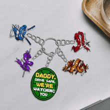 Load image into Gallery viewer, Customizable Keychain for Dad with Character Charms Keychains PopCulturePrints
