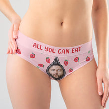 Load image into Gallery viewer, Custom All You Can Eat Couple's Women's Briefs Boxer Briefs PopCulturePrints
