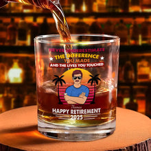 Load image into Gallery viewer, Never Underestimate The Difference You Made - Personalized Whiskey Glass Whiskey Glass PopCulturePrints