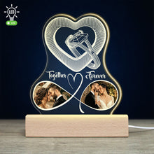 Load image into Gallery viewer, Customizable 3D LED Heart Light - Together Forever Couples Gift Led Night Light PopCulturePrints