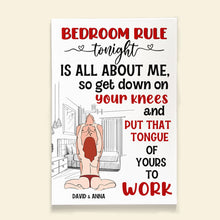Load image into Gallery viewer, Personalized Bedroom Rule Canvas Print for Couples Poster & Canvas PopCulturePrints