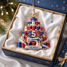 Load image into Gallery viewer, "Sew Your Dreams into Reality" - Festive Stitching Machine Ornament - Personalized Gift for Sewing Lovers