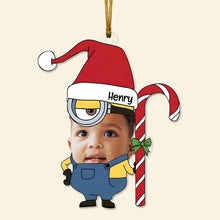 Load image into Gallery viewer, Personalized Minion Christmas Ornaments for Kids Ornament PopCulturePrints