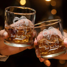 Load image into Gallery viewer, Best Dad Ever – Personalized Engraved Whiskey Glass | Custom Gift for Dad, Grandpa & Father’s Day Whiskey Glass PopCulturePrints