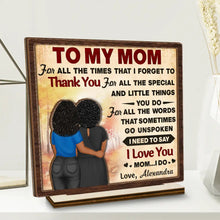 Load image into Gallery viewer, To My Mom, For All The Special Things You Do - Personalized Custom Shaped 2-Layered Wooden Plaque - Gift for Mom and Grandma Wooden Plaque PopCulturePrints