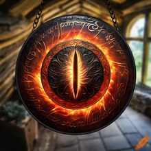 Load image into Gallery viewer, Fantasy Eye Stained Glass Ornament for Fantasy Novel Enthusiasts Suncatcher PopCulturePrints