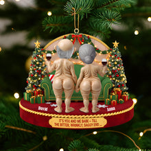 Load image into Gallery viewer, "It's You and Me, Babe - Personalized Christmas Ornament for Couples" Ornament PopCulturePrints