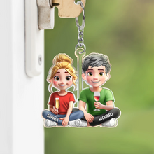 Load image into Gallery viewer, “For the Love of Dogs: A Personalized Touch” - Custom 3D Effect Acrylic Keychain - Perfect Gift for Dog Moms, Dog Dads, and Dog Lovers Acrylic Keychain PopCulturePrints