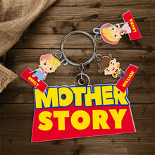 Load image into Gallery viewer, "Mommy's Story" - Personalized Keychain Gift for Mom, Grandma, and Loved Ones Keychains PopCulturePrints