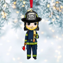 Load image into Gallery viewer, Custom Firefighter Christmas Ornament - Personalized Hero Keepsake Ornament PopCulturePrints