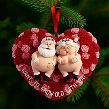 Load image into Gallery viewer, I Want to Grow Old With You - Personalized Growing Old Couple Ornament Ornament PopCulturePrints