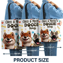 Load image into Gallery viewer, Delightful Pup Joy - Personalized Zippered Canvas Bag for Dog Lovers Zippered Canvas Bag PopCulturePrints