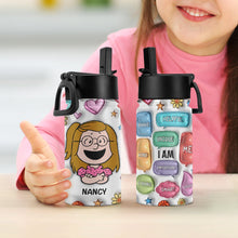 Load image into Gallery viewer, Personalized Cartoon Character Water Bottle Tumbler Cup PopCulturePrints