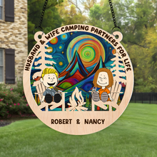 Load image into Gallery viewer, Custom Camping Suncatcher Ornament for Couples | Unique Valentine's Day Gifts Ornament PopCulturePrints