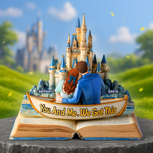 Load image into Gallery viewer, You And Me. We Got This - Personalized Back Hugging Couple Acrylic Plaque Shaped Plaques PopCulturePrints