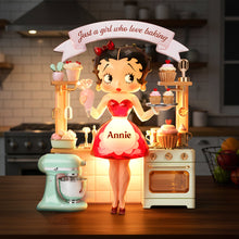 Load image into Gallery viewer, Just a Girl Who Loves Baking - Personalized Baking Light Box for Baking Enthusiasts Light Box PopCulturePrints