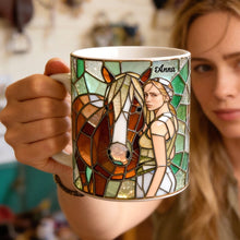 Load image into Gallery viewer, "Horses Bring Us Together - Customizable Coffee Mug for Horse Lovers" Coffee Mug PopCulturePrints
