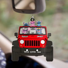 Load image into Gallery viewer, Personalized Family Car Ornament - Lilo & Stitch Theme Ornaments PopCulturePrints