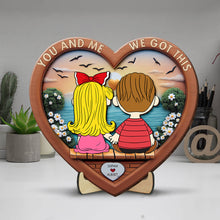 Load image into Gallery viewer, Personalized Couple Wooden Sign - You and Me - Custom Gift for Lovers Wood Sign PopCulturePrints