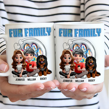 Load image into Gallery viewer, Celebrate Love and Fur: Personalized Couple & Pets Family Mug - Custom Gift for Animal Lovers Mug PopCulturePrints