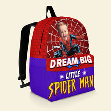 Load image into Gallery viewer, Personalized Kids' Superhero Backpack - Dream Big Spider Adventure Backpack PopCulturePrints