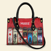 Load image into Gallery viewer, “Unleash the Horror!” - Creepy Stories Leather Bag - Personalized Halloween Gift for Horror Lovers Leather Bag PopCulturePrints