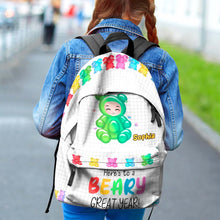 Load image into Gallery viewer, Beary Great Year Personalized Kids Backpack Backpack PopCulturePrints