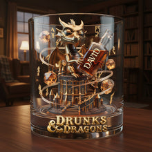 Load image into Gallery viewer, “Unleash Your Inner Hero!” - Personalized Legendary Sip Round Glass - Perfect Gift for Drinking Lovers & D&D Fans Glass PopCulturePrints