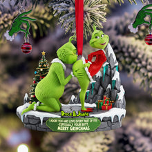 Load image into Gallery viewer, "Adore Every Part of You" - Funny Green Couple Ornament - Personalized Christmas Gift for Couples Ornament PopCulturePrints