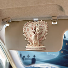 Load image into Gallery viewer, Drive Safe, My Butt Would Be So Lonely - Cheeky Skeleton Couple Car Visor Clip - Personalized Gift for Couples Car Visor Clip PopCulturePrints