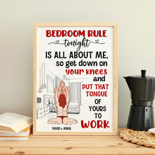 Load image into Gallery viewer, Personalized Bedroom Rule Canvas Print for Couples Poster & Canvas PopCulturePrints