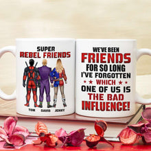 Load image into Gallery viewer, Super Rebel Friends Personalized Coffee Mug Coffee Mug PopCulturePrints
