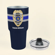 Load image into Gallery viewer, Personalized Police Badge Tumbler with Custom State Seal - Perfect Gift for Officers Tumbler Cup PopCulturePrints