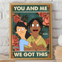 Load image into Gallery viewer, Personalized Retro Couples Canvas Poster | Unique Valentine's Day Gifts for Lovebirds Poster & Canvas PopCulturePrints