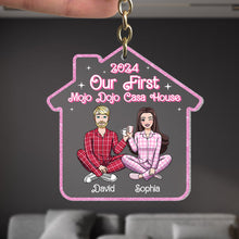 Load image into Gallery viewer, Our First Mojo Dojo Casa House Keychain - Personalized Gift for Couples Keychains PopCulturePrints