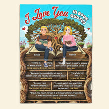 Load image into Gallery viewer, Personalized Book Lover Blanket for Couples - Unique Gift for Readers Blanket PopCulturePrints