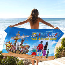 Load image into Gallery viewer, Personalized Pirate Family Beach Towel Beach Towel PopCulturePrints
