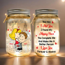 Load image into Gallery viewer, Personalized Couple Frosted Jar Light - Unique Romantic Gift Drink Jar PopCulturePrints