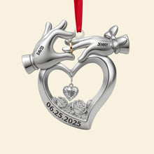Load image into Gallery viewer, Celebrating Love: Personalized Acrylic Ornament for Newlyweds - Perfect Custom Gift for Couples and Family Ornament PopCulturePrints
