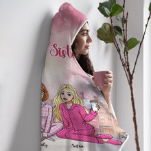 Load image into Gallery viewer, Cozy Personalized Christmas Blanket Hoodie for Sisters Blanket PopCulturePrints