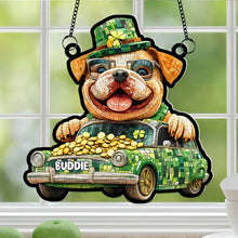 Load image into Gallery viewer, Personalized Corgi Acrylic Suncatcher for Dog Lovers - Patrick's Day Gift Ornament PopCulturePrints