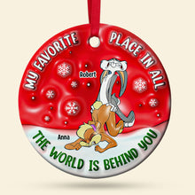 Load image into Gallery viewer, Personalized Cartoon Couple Christmas Ornament | Custom Holiday Decor | Valentine's Day Gifts Ornament PopCulturePrints
