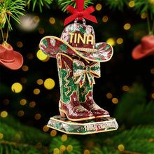 Load image into Gallery viewer, Personalized Cowboy Christmas Ornament - A Unique Gift for the Wild at Heart Ornament PopCulturePrints