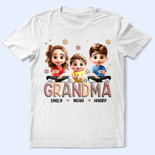 Load image into Gallery viewer, Grandma's Joy: Personalized Cartoon T-Shirt - Gift for Grandma, Perfect for Mother's Day T-shirt PopCulturePrints