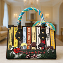 Load image into Gallery viewer, "The Queen Is Dead" - Personalized Leather Bag for Music Lovers Leather Bag PopCulturePrints